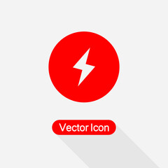 Lightning Icon, Energy Icon, Electricity Icon Vector Illustration Eps10