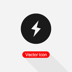 Lightning Icon, Energy Icon, Electricity Icon Vector Illustration Eps10