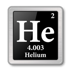 The periodic table element Helium. Vector illustration