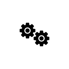 Teamwork Icon in black flat glyph, filled style isolated on white background