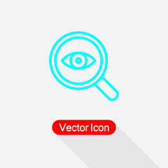 Magnifier With Eye Icon Vector Illustration Eps10