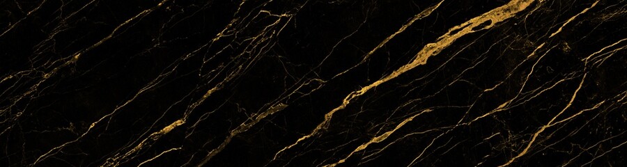 black marble background with yellow veins - 375597276