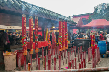 Hong Kong, 9/3/2019 Che Kung Temple located in the Tai Wai area, dedicated to Che Kung, who was a general during the Southern Song Dynasty in ancient China.