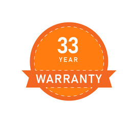 33 Year Warranty Logos, 33 Years Warranty Logo