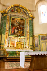 Château d'Oléron. Autel de l'église Notre-Dame de l'Assomption. Charente-Maritime. Nouvelle-Aquitaine	