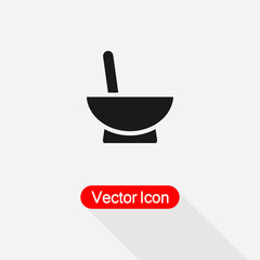 Mortar And Pestle Icon Vector Illustration Eps10