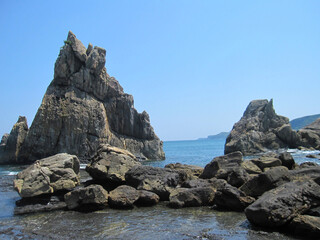Fototapeta na wymiar 日本の橋杭岩
