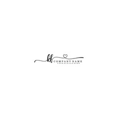 KF Initial handwriting logo template vector

