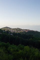 Panorama of Sighnaghi and Caucasus Mountains, Georgia