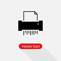 Paper Shredder Icon, Shredder Icon Vector Illustration Eps10