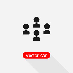 People Icon, Group Of People Symbol, Users Icon, Party Sign Vector Illustration Eps10