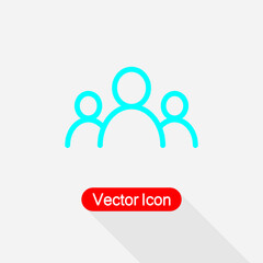 People Icon, Group Of People Symbol, Users Icon, Party Sign Vector Illustration Eps10