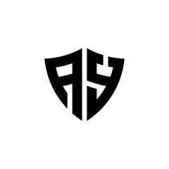 Obraz premium AY monogram logo with shield shape design template