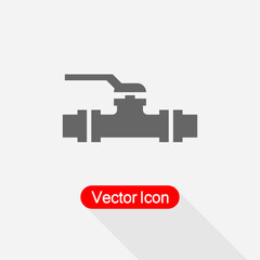 Pipe Ring Icon, Valve Icon Vector Illustration Eps10