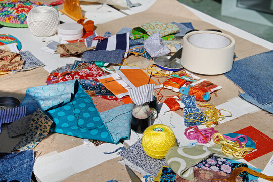 Materials for a master class on patchwork art