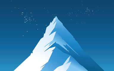 Peak mountain illustrations design with blue color - obrazy, fototapety, plakaty