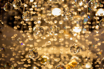 lustre  background with golden balls