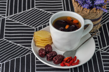 Chinese dried red date, Jujube and  ginger tea