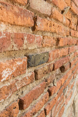 Close up old brick wall
