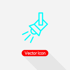 Searchlight Icon, Spotlight Icon, Track Light Icon Vector Illustration Eps10