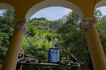 Cliffs and Cable Car in Mining Town Chiatura, Georgia © MilesAstray