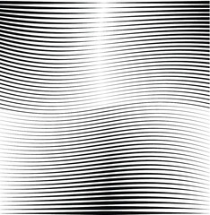 Vector Stripes Pattern . Black Horizontal Lines Isolated on White Background .   
