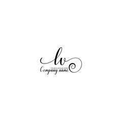 ,  Initial handwriting logo template vector