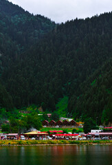 Naklejka premium lake in the mountains