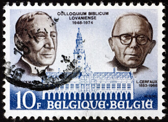 Postage stamp Belgium 1975 Louvain Bible Colloquium