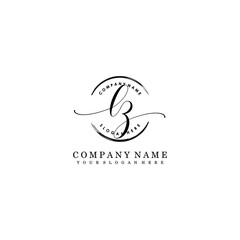 LZ Initial handwriting logo template vector
