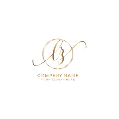 Obraz premium LZ Initial handwriting logo template vector 