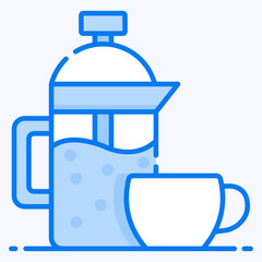 
design of tea kettle with cup, teapot icon
