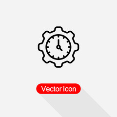 Time Management Icon, Productivity Sign, Efficiency Sign Vector Illustration Eps10