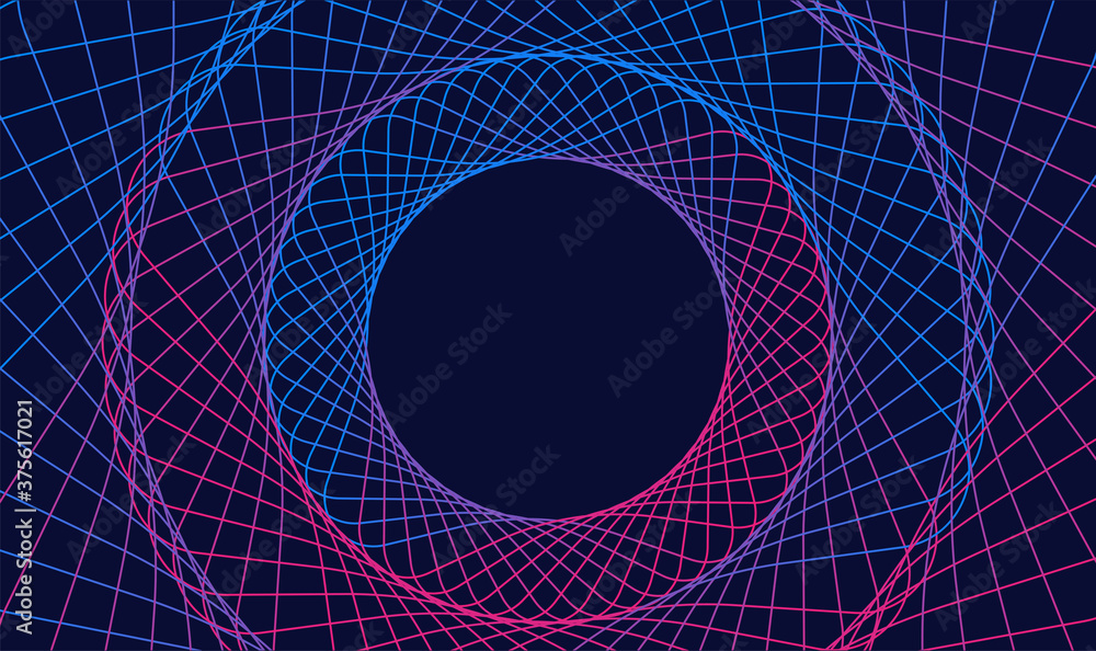 Aufkleber abstract background with a colored dynamic circles line vector illustration