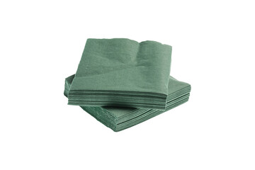 Tovaglioli 2 veli verde fotografati sfondo bianco