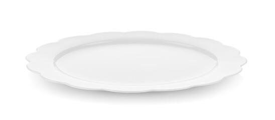 modern ceramic plate on white background