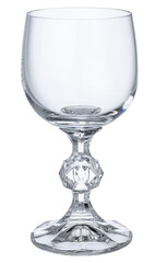 Empty wine glass isolated on white background