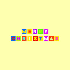 Obraz premium A word writing text showing concept of Merry Christmas 