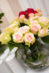 Pink bouquet of roses.