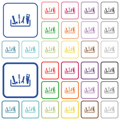 Toolbox outlined flat color icons