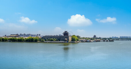 Fototapeta premium Dongchang Lake Ancient City, Liaocheng, Shandong