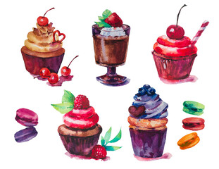 set of cupcakes