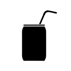 Soda icon, logo isolated on white background