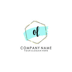 OL Initial handwriting logo template vector