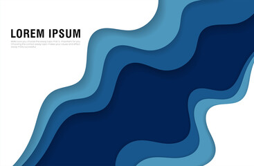 Abstract.background, Abstract.background, Abstract.background, Abstract.background, with paper blue shapes. Layered wave, used in business presentations, flyer