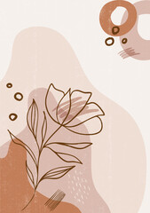 Botanical print boho minimalist printable wall art