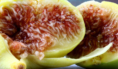 slice of a fresh fig fruit
