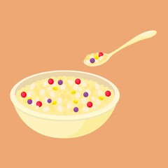 オートミールのイラスト