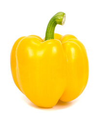 yellow pepper on white background