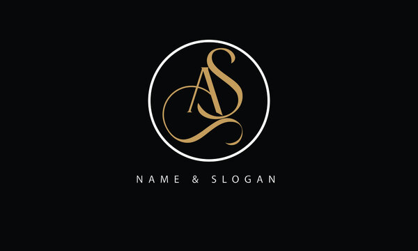 AS, SA, A, S abstract letters logo monogram